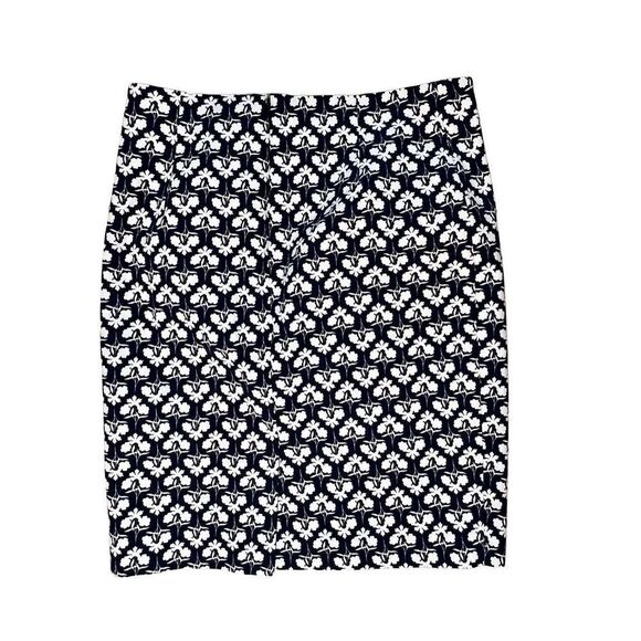 Boden Blue White Floral Petite Pencil Skirt sz 10P NWT Retails $110 - Picture 2 of 12